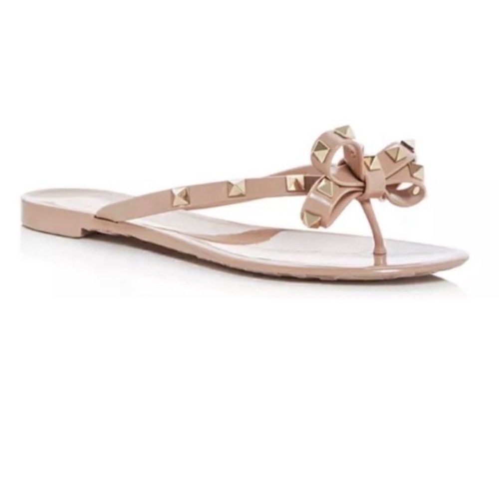 Rockstar Studded Jelly Bow Sandals
